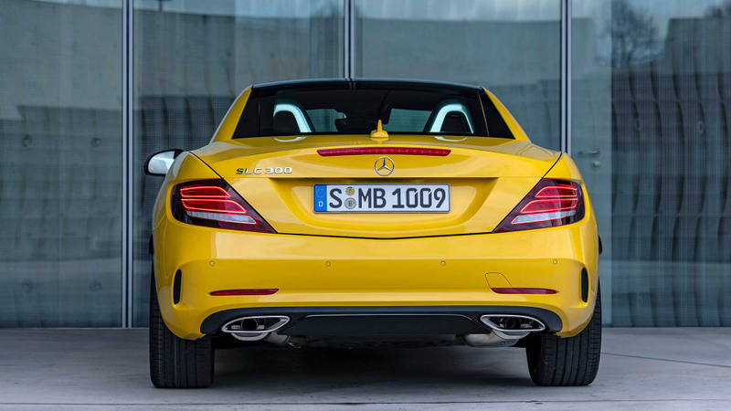 Illustration for article titled The Mercedes-Benz SLC Brought Back Sun Yellow Just In Time to Be Shot Into the Sun